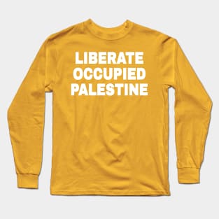 LIBERATE OCCUPIED PALESTINE - Watermelon Folding Chair - Double-sided Long Sleeve T-Shirt